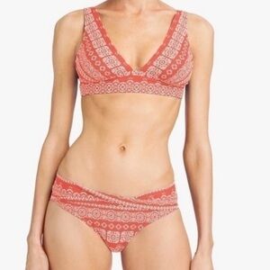 NWOT Robin Piccone Isla Bikini Set Terracotta Swimsuit
